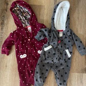4/$15 Bundle Carters Zippered Pajamas